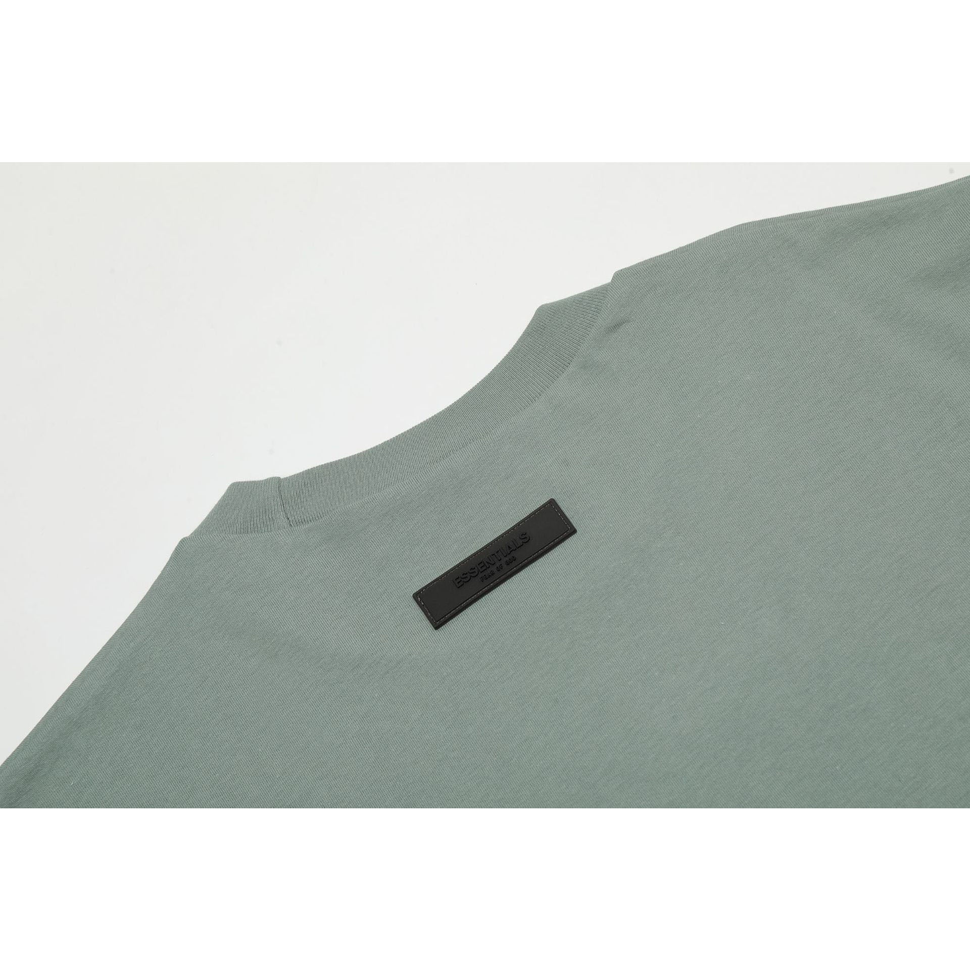 Fog Essentials T Shirts Spring Summer FOG Season 8 Flocking Letter Crew Neck Short Sleeves