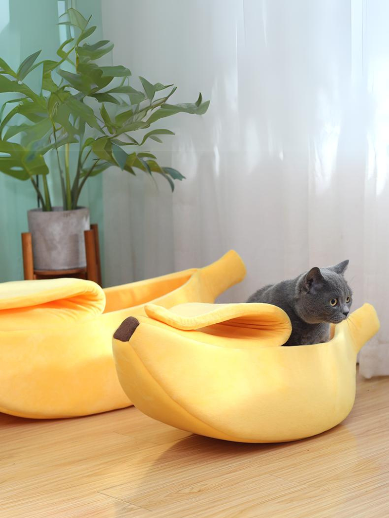 banana cat bed
