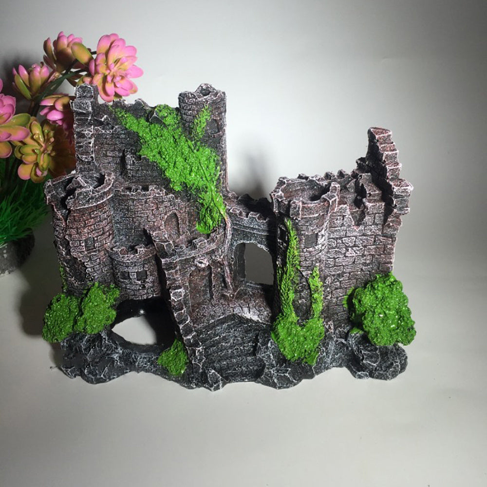 Resin Castle Fish Tank Decoration