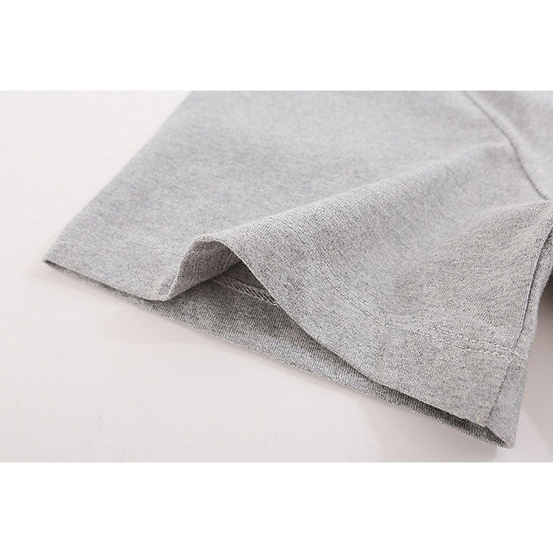 Fog Essentials T Shirts Spring Summer FOG Double Line Flocking Letter Crew Neck Short Sleeves