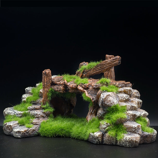 Resin Stone Landscape Aquarium Decoration Hover Image