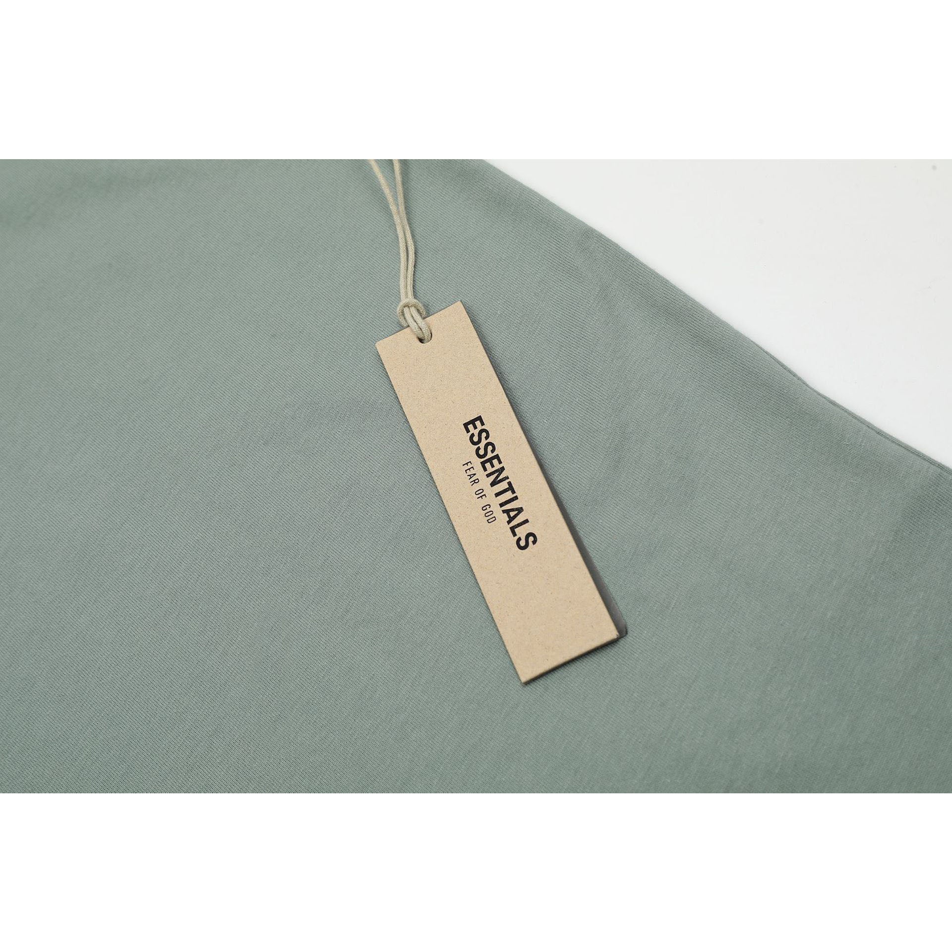 Fog Essentials T Shirts Spring Summer FOG Season 8 Flocking Letter Crew Neck Short Sleeves