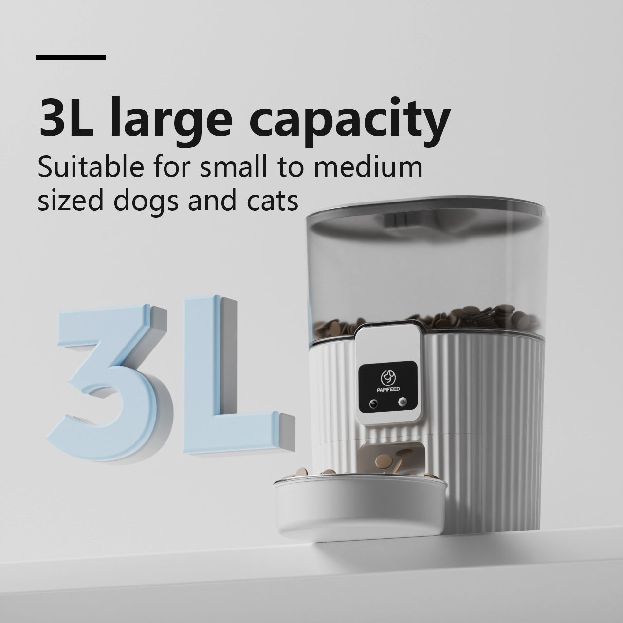 Smart Automatic Wi-Fi Pet Feeder Stainless Steel bowl 3L
