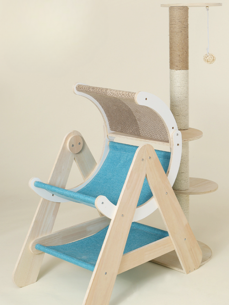wood cat tower