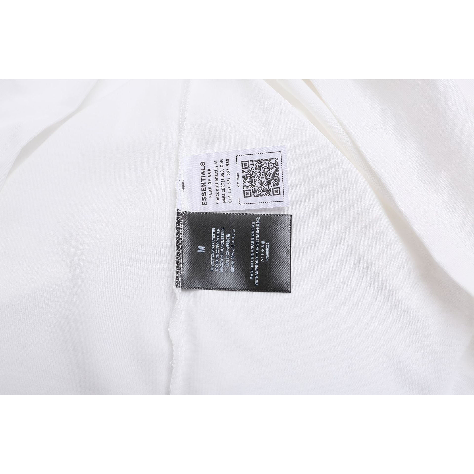 Fog Essentials T Shirts Spring/Summer FOG Letter Embroidery Crew Neck Short Sleeves