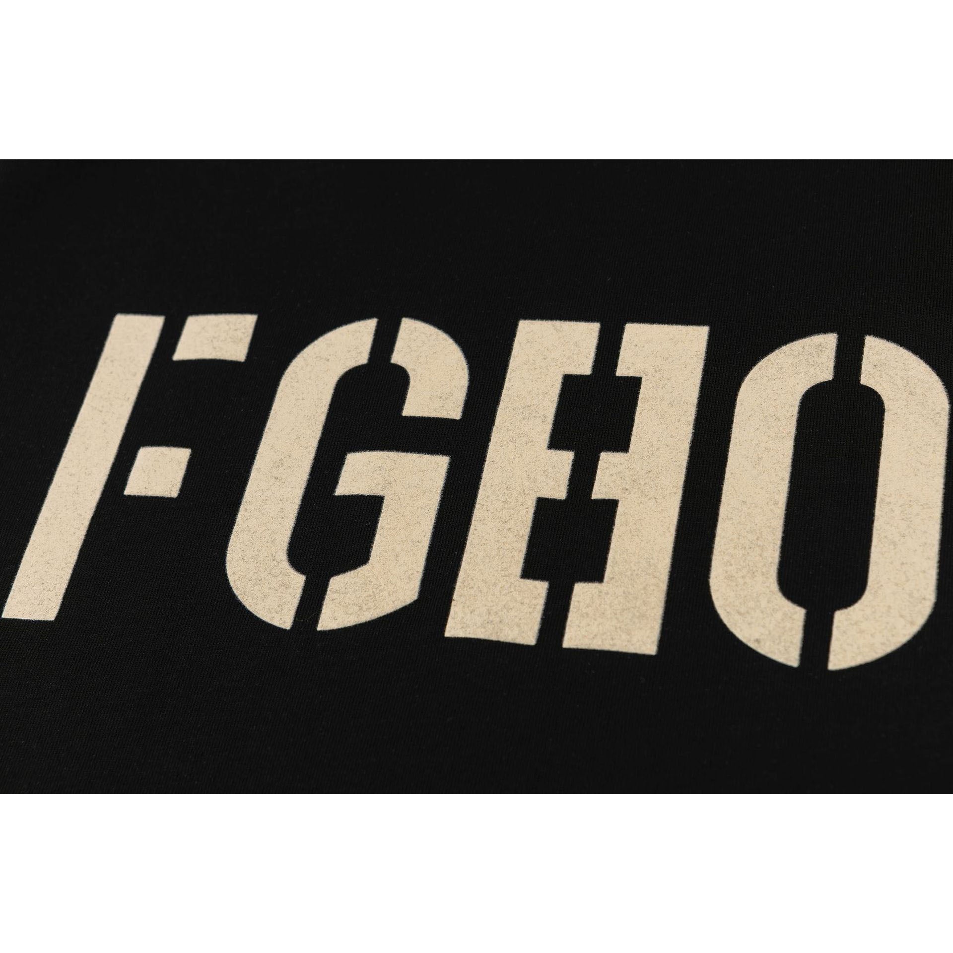 Fog Essentials T Shirts Spring/Summer FOG Flocking Letter Pattern Crew Neck Short Sleeves