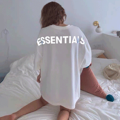 Fog Fear of God Essentials T Shirt Double Line Short Sleeve Reflective Letter Loose Couple T-shirt