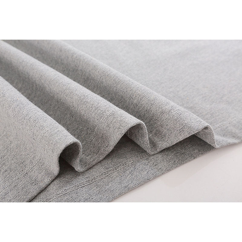 Fog Essentials T Shirts Spring Summer FOG Double Line Flocking Letter Crew Neck Short Sleeves