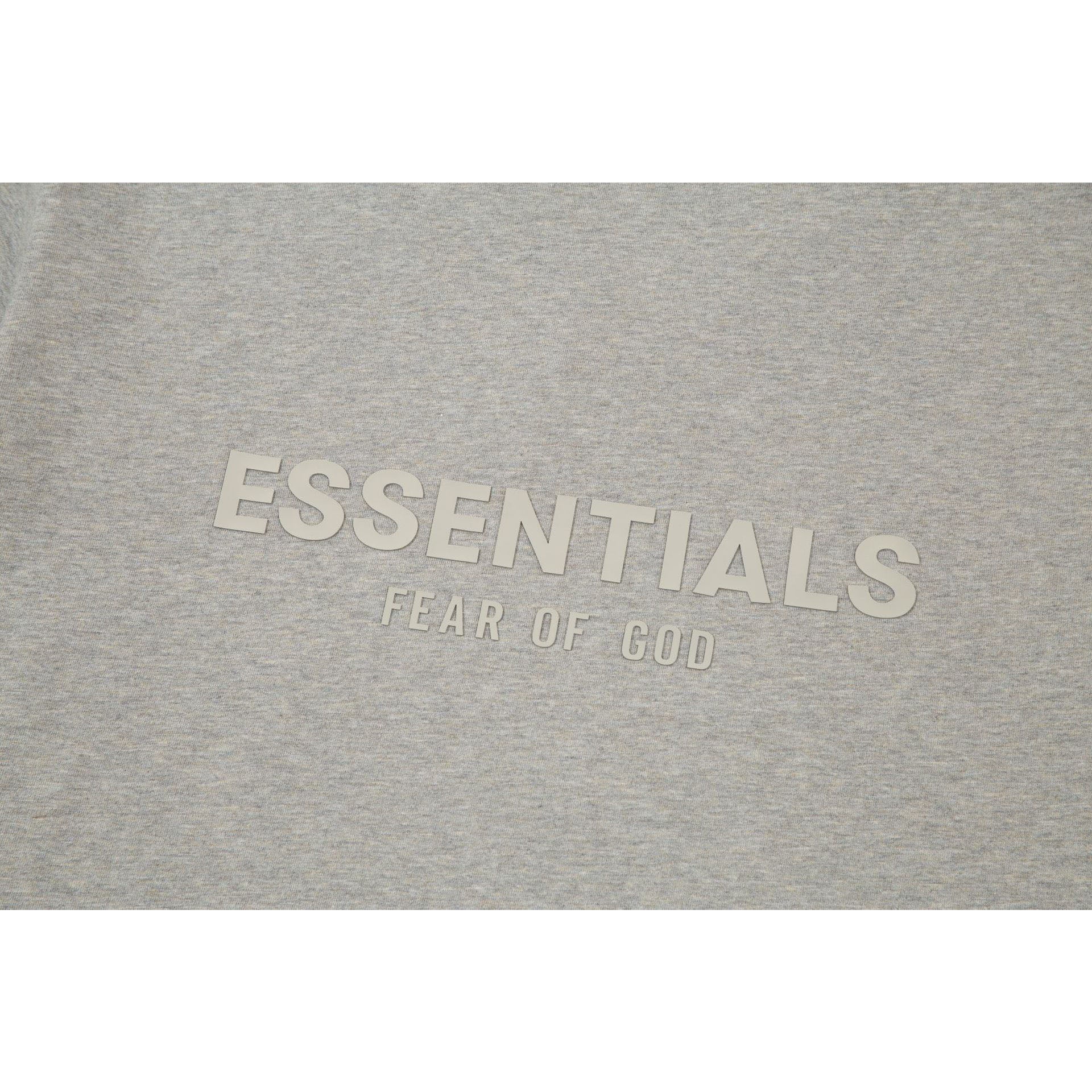 Fog Essentials T Shirts Spring/Summer FOG Season 9 Double Line Plastic Letter V-Neck Short Sleeves