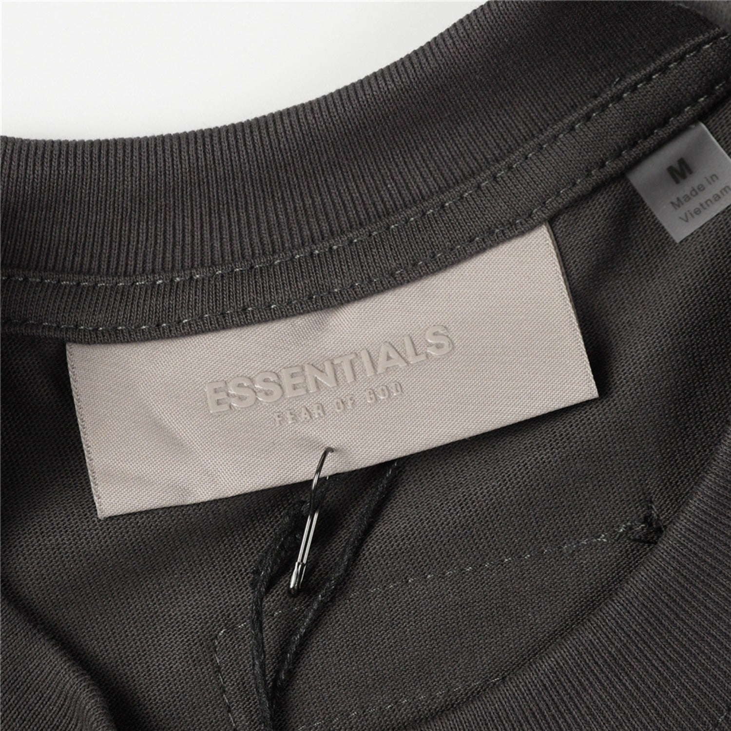 Fog Essentials T Shirts Spring Summer FOG Flocking E Letter Crew Neck Short Sleeves