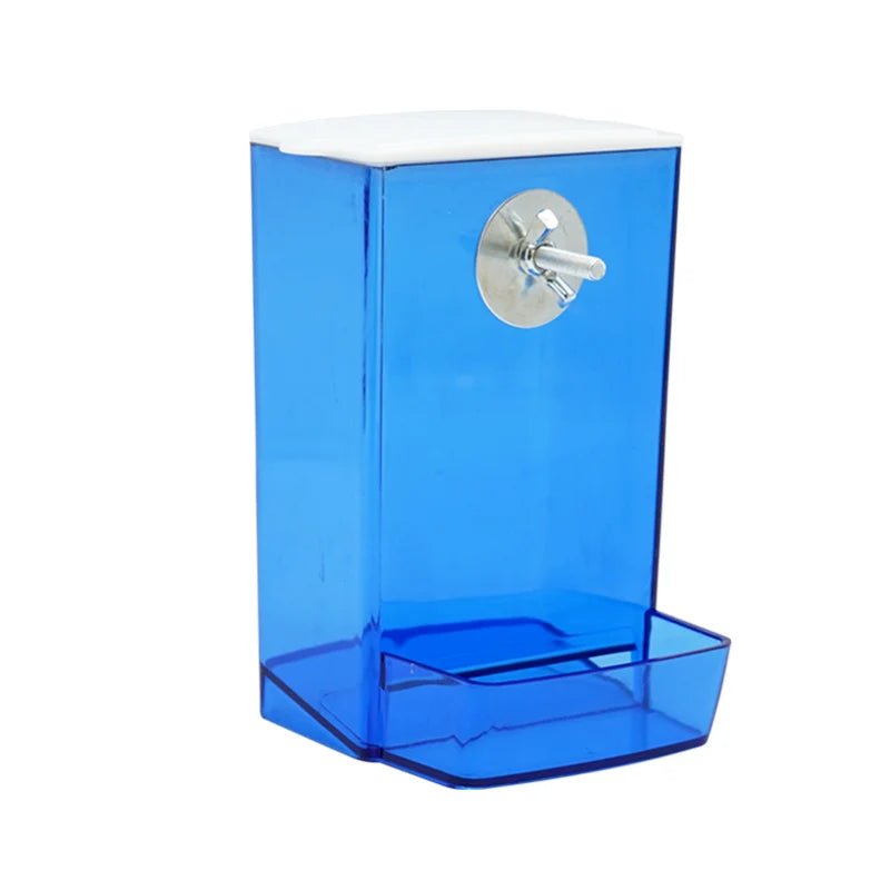 Automatic Bird Feeder Parrot Quail Cage Hanging Feeder Box Automatic Anti-Spill Mount Budgie Cockatiel Conure Food Dispenser