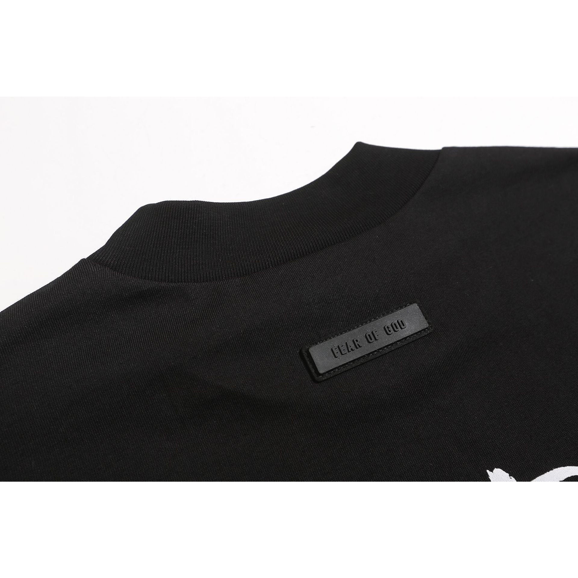 Fog Essentials T Shirts Letter Pattern Crew Neck Short Sleeves