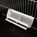 Bird Feeder for Cage : 6Pcs Hanging Bird Feeder Cups with Perch Plastic Parakeet Food Bowl for Parrots Cockatiel, 8.27X2.56X1.97 Inch