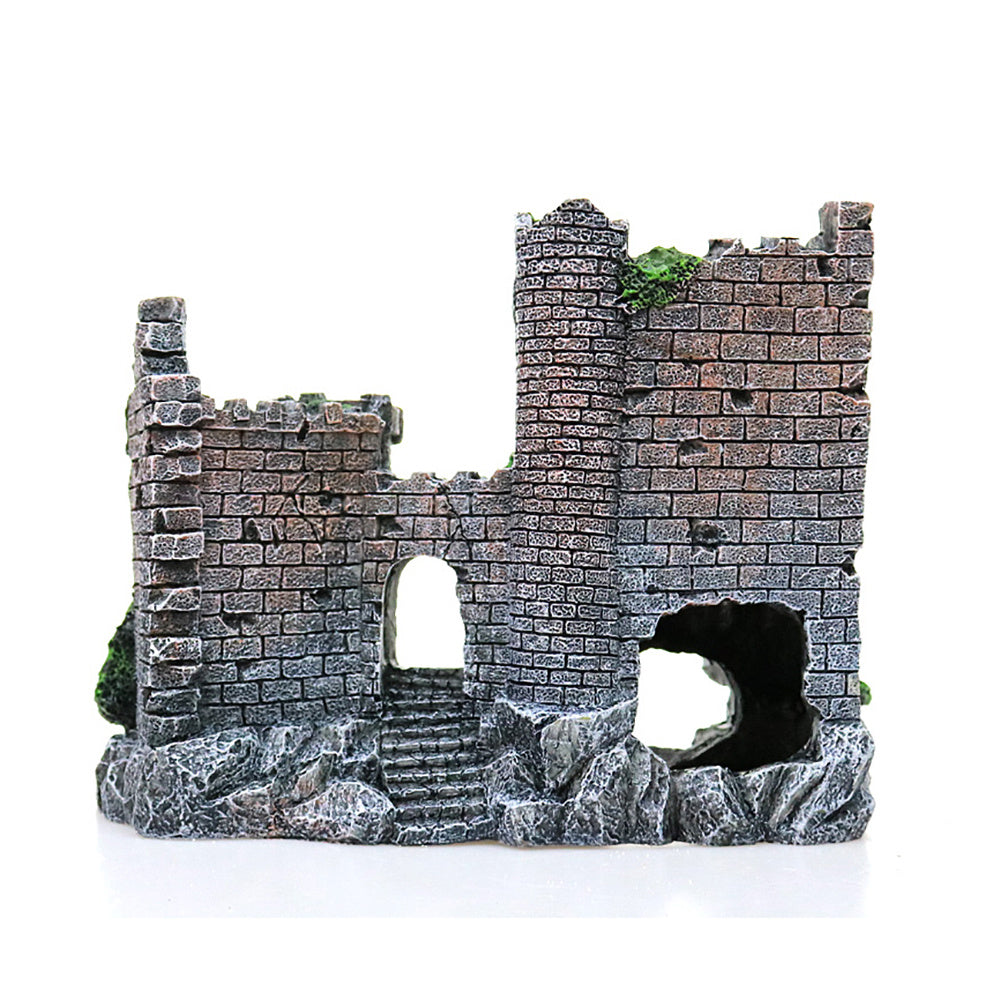 Resin Castle Fish Tank Decoration
