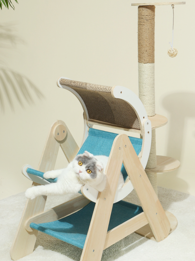 wood cat tower