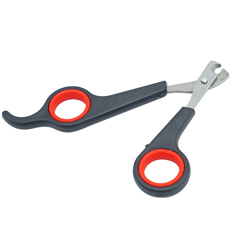 Pet Bird Parrot Small Animals Accessory Grooming Tool Nail Scissors Clipper Black and Red