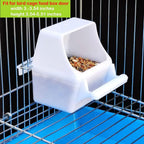 2 Pcs Small Bird Slot Feeder No Mess Cage Hanging Feeder Cup Plastic Food & Water Dispenser Bowl