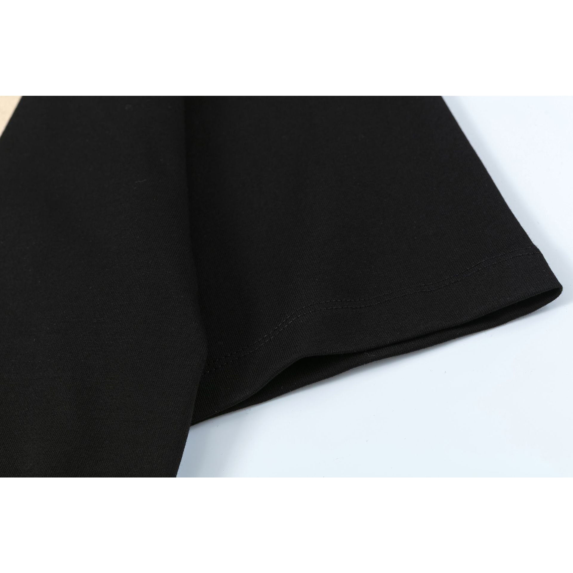 Fog Essentials T Shirts Spring/Summer FOG Flocking Letter Pattern Crew Neck Short Sleeves