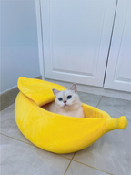 banana cat bed