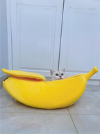 banana cat bed