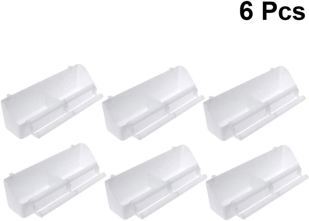 Bird Feeder for Cage : 6Pcs Hanging Bird Feeder Cups with Perch Plastic Parakeet Food Bowl for Parrots Cockatiel, 8.27X2.56X1.97 Inch