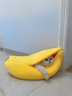 banana cat bed