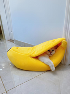 banana cat bed