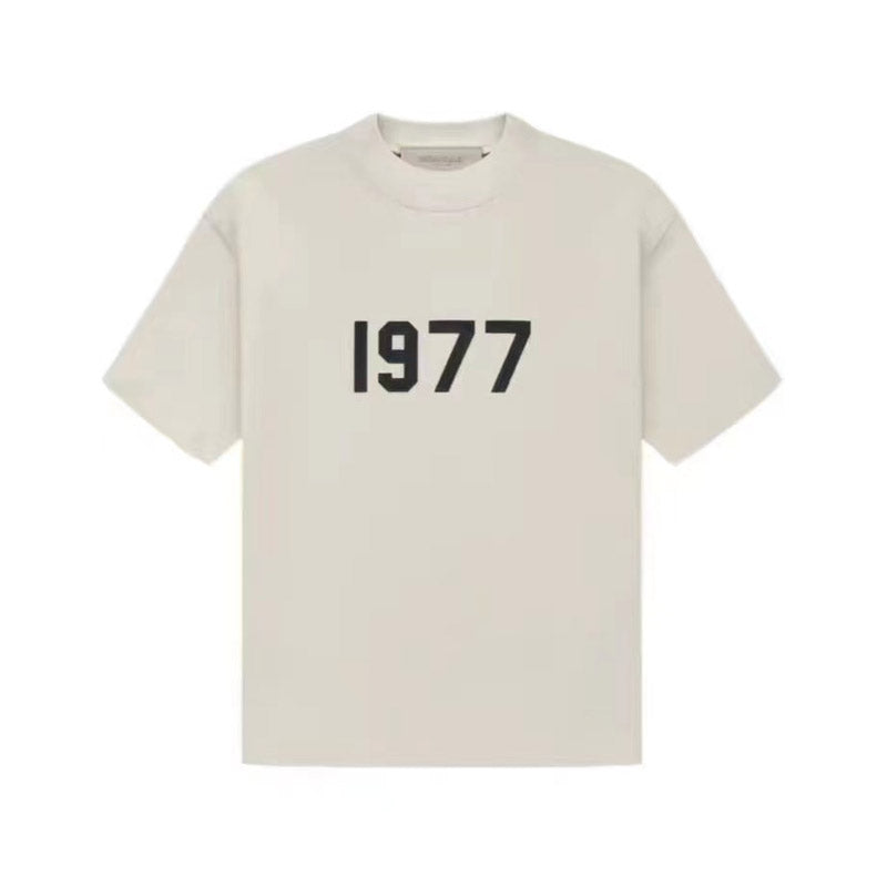 Fog Essentials T shirt Flocking Logo '1977' Loose T shirt