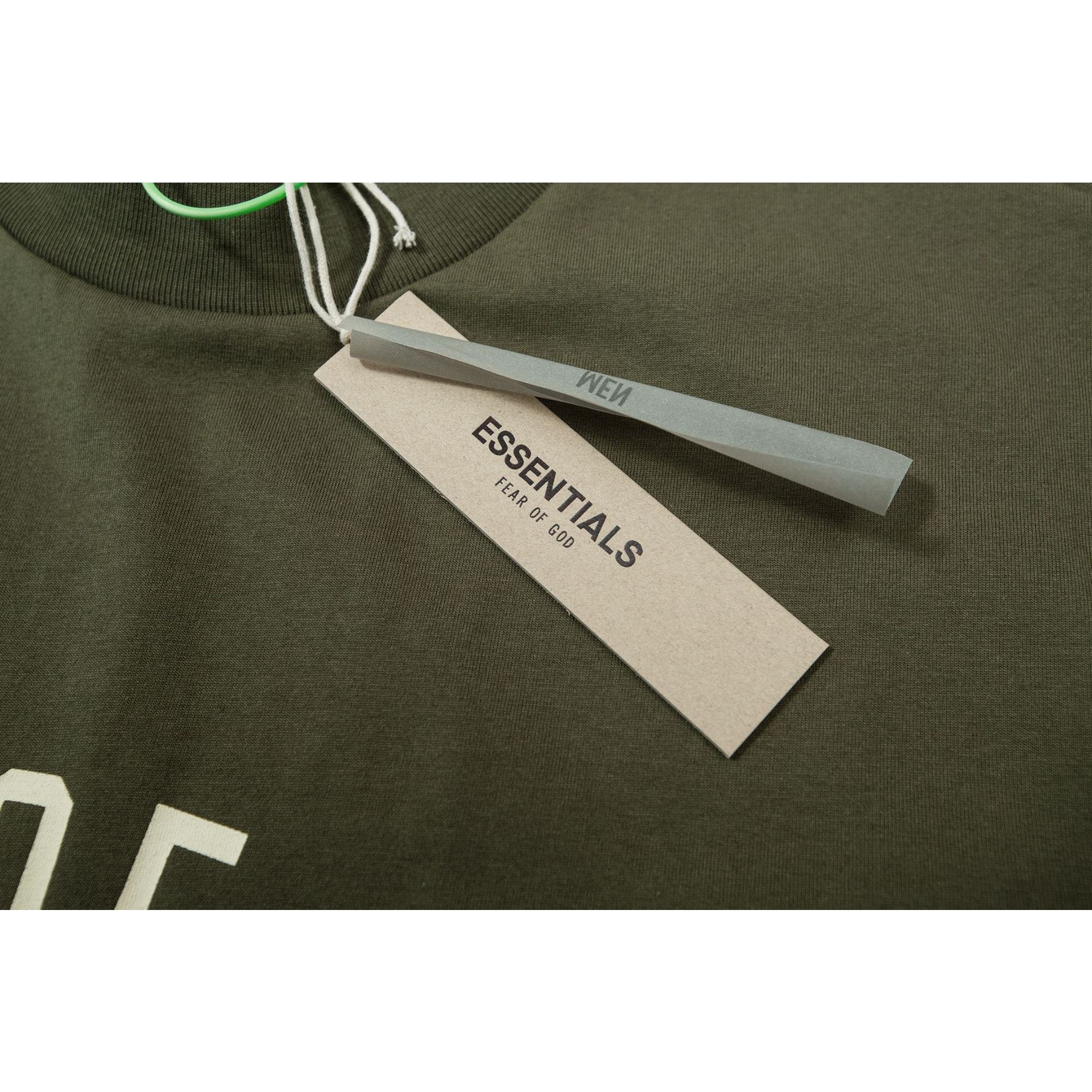 Fog Essentials T Shirts Spring/Summer FOG Double Line Letter Print Crew Neck Short Sleeves