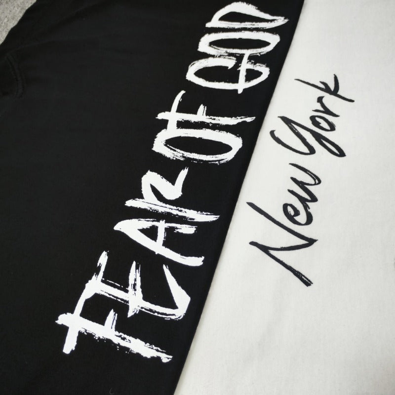 Fog Essentials T Shirts Spring/Summer FOG New York Limited Letter Crew Neck Short Sleeves