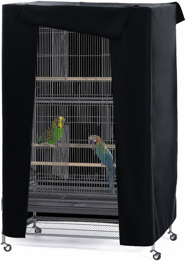 Pets Product Universal Birdcage Cover Blackout & Breathable Birdcage Cover for Pets' Good Night, Small, Black, 21 Inches L X 21 W X 28 H Hover Image