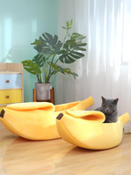 banana cat bed