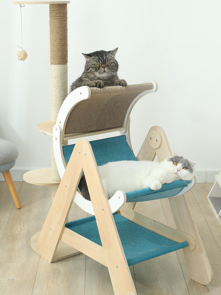wood cat tower