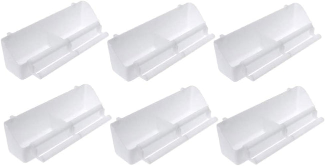 Bird Feeder for Cage : 6Pcs Hanging Bird Feeder Cups with Perch Plastic Parakeet Food Bowl for Parrots Cockatiel, 8.27X2.56X1.97 Inch Hover Image