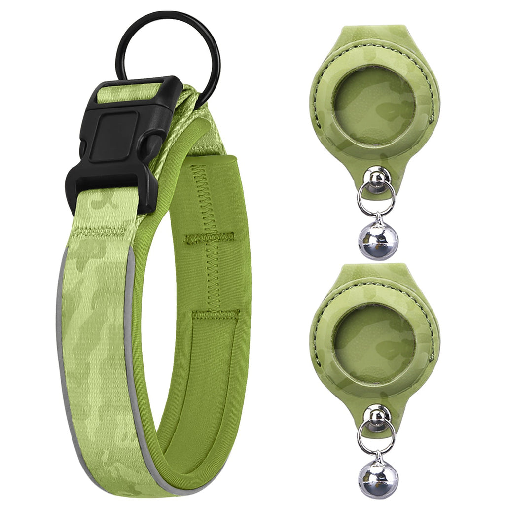 AirTag Pet Collar with 2 Leather Holders No Tracker Included