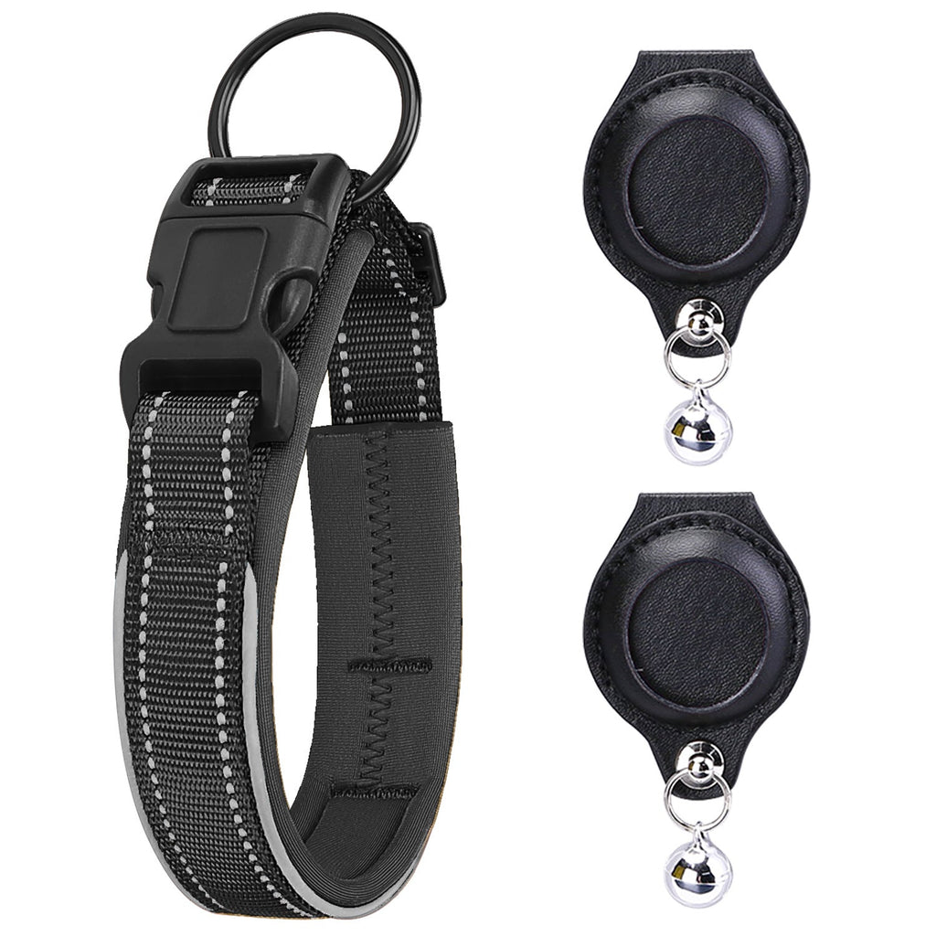 AirTag Pet Collar with 2 Leather Holders No Tracker Included