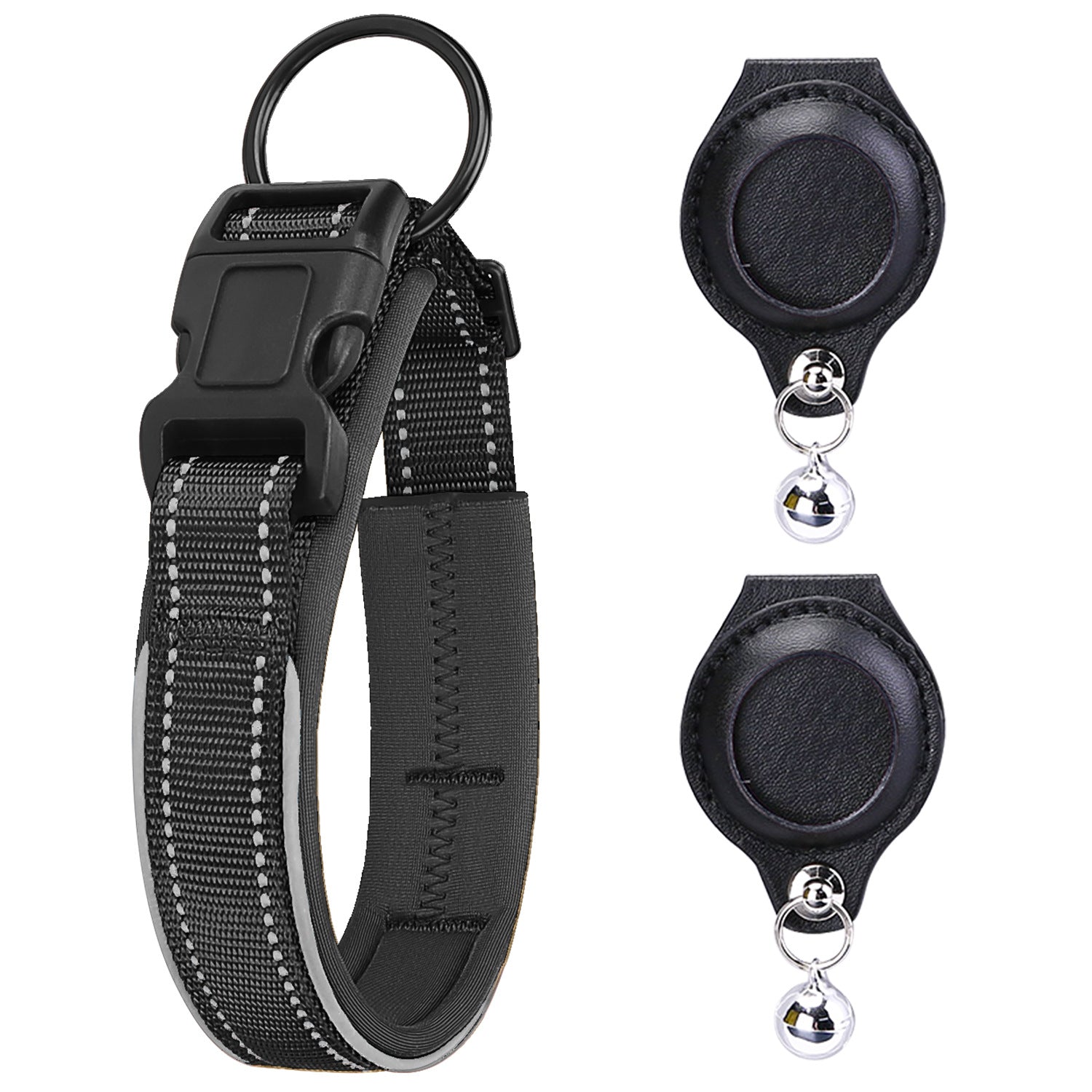 AirTag Pet Collar with 2 Leather Holders No Tracker Included