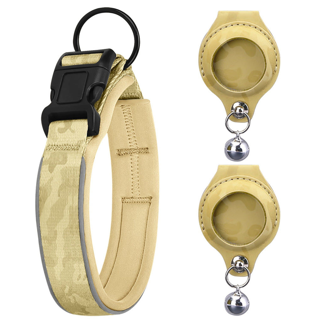 AirTag Pet Collar with 2 Leather Holders No Tracker Included