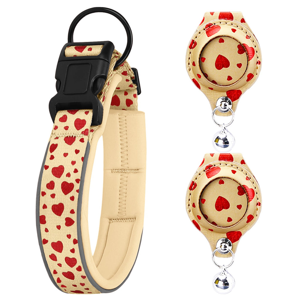 AirTag Pet Collar with 2 Leather Holders No Tracker Included