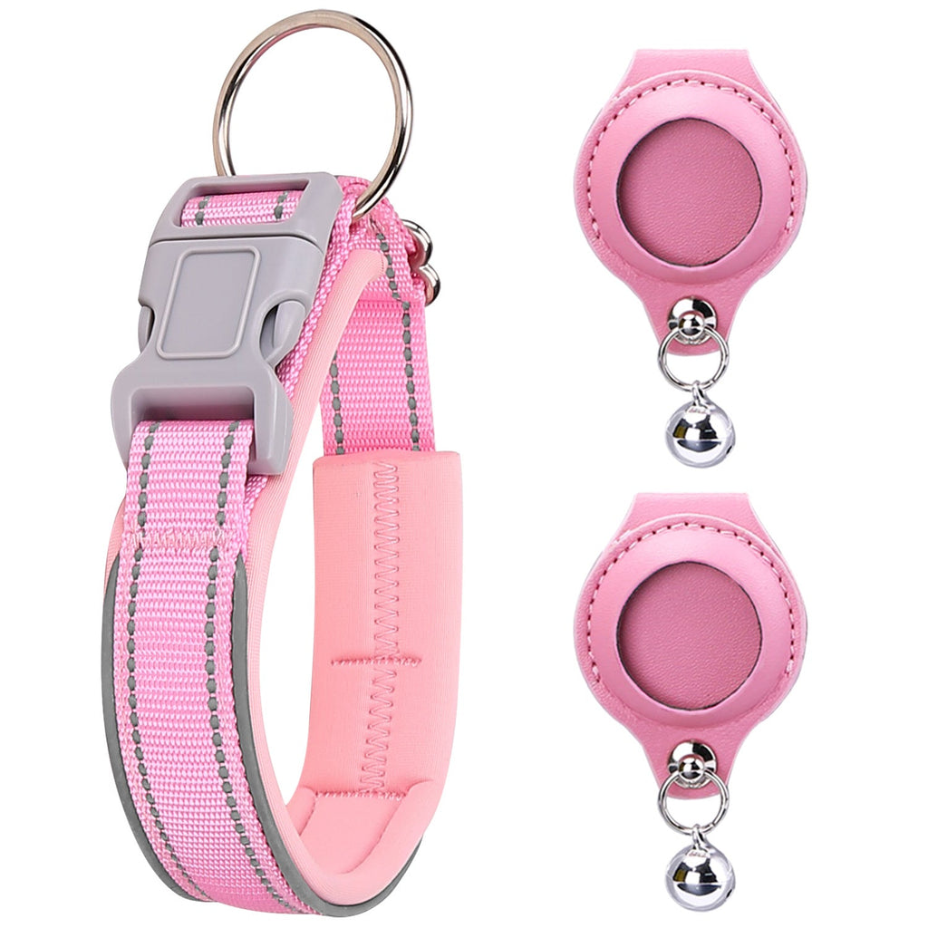 AirTag Pet Collar with 2 Leather Holders No Tracker Included