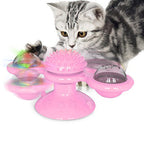 Cat Rotating Windmill Toy with Teether & Scratch Relief