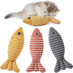 Catnip Toys for Indoor Cats – 3 Fish Kicker Set