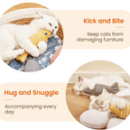 Catnip Toys for Indoor Cats – 3 Fish Kicker Set