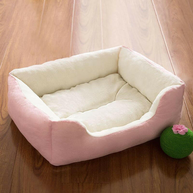 Cozy Plush Rectangular Pet Bed for Cats and Dogs Main Image
