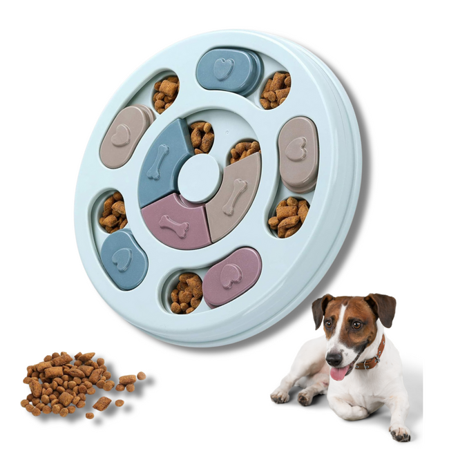 Dog Enrichment Puzzle Feeder Toy for Treats & IQ Training Hover Image