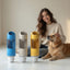 Dog Travel Water Bottle with Snack Compartment 2-in-1 Portable