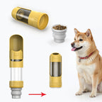 Dog Travel Water Bottle with Snack Compartment 2-in-1 Portable