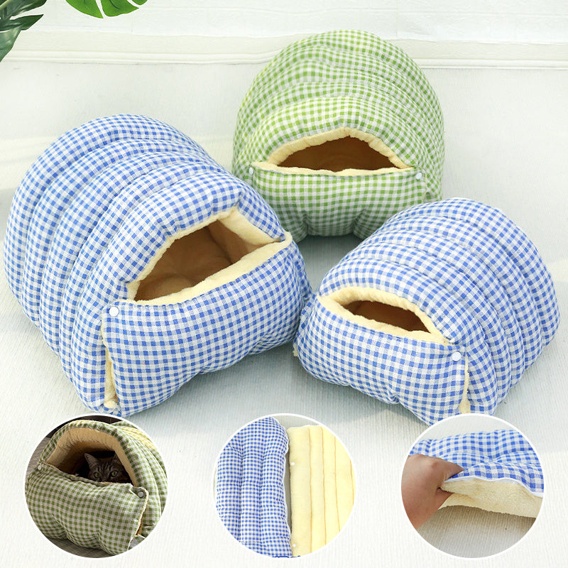 Enclosed Pet Bed Washable House for Cats and Medium Dogs