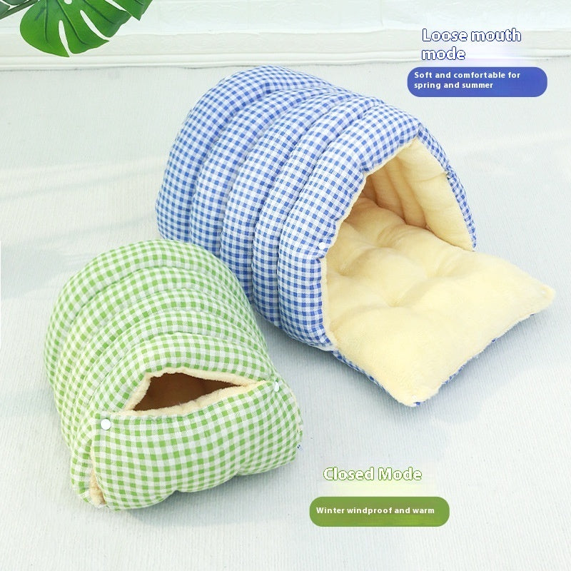 Enclosed Pet Bed Washable House for Cats and Medium Dogs