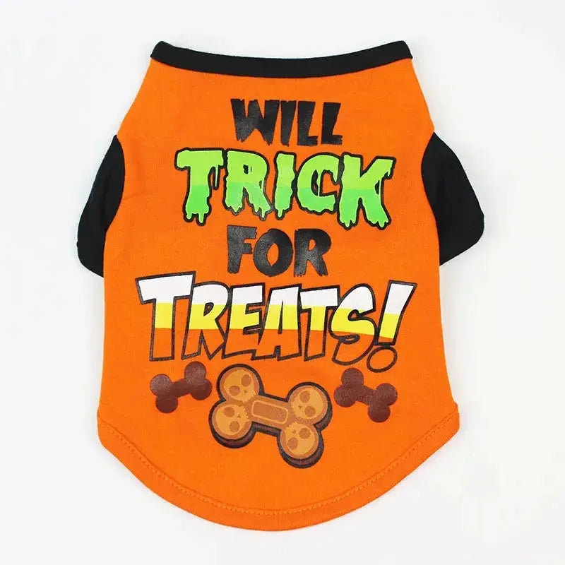 New Halloween Pet Clothes For Small Dogs Funny Dog Vest Cat Clothing Pet Hoodies Party Grimace Pumpkin Costume Puppy Up Outfit